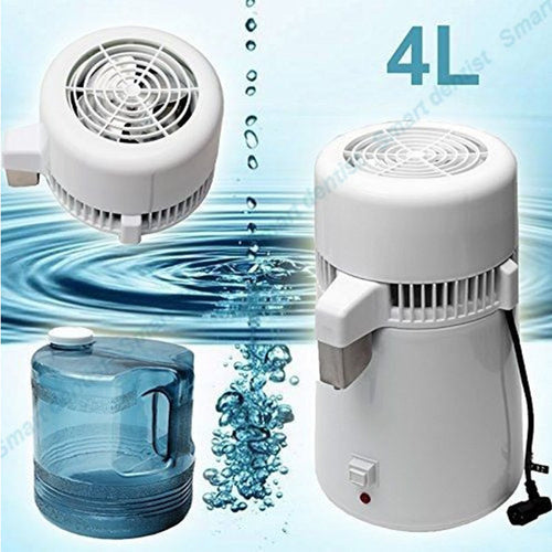 2016 Pure Water Distiller All Stainless Steel Internal 4L Purifier Filter Effective